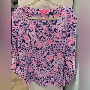 Lilly Pulitzer Langston Top Love Ya to Bunches - Excellent condition